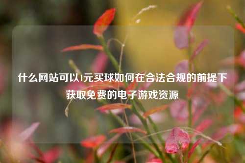 什么网站可以1元买球如何在合法合规的前提下获取免费的电子游戏资源