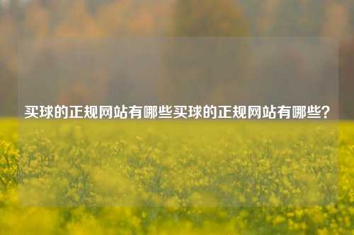 买球的正规网站有哪些买球的正规网站有哪些？